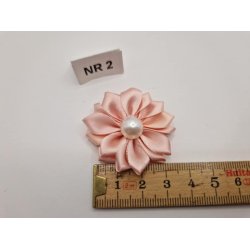 Rosette med perle (ny)  4 cm
