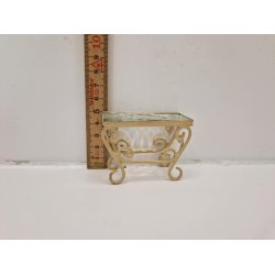 Bord med glasplade (antik)