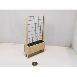 Blomster kumme/espalier (umalet) med gitter i metal (hndlavet) 