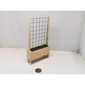 Blomster kumme/espalier (umalet) med gitter i metal (hndlavet) 