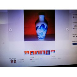 Yves Rocher miniature vase. Fransk fra omkring 1990