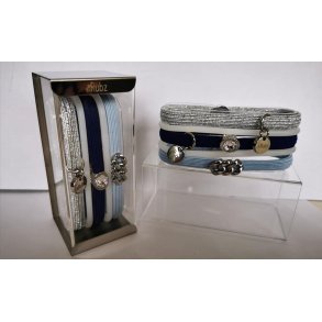 The Rubz Hairtie Navy Blue/Silver