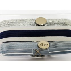 The Rubz Hairtie Navy Blue/Silver