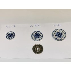 Bl Musselmalet tallerken 2,3 cm (ny)