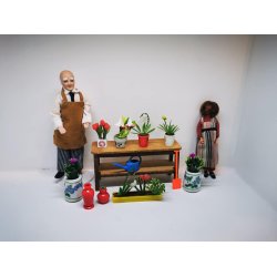 Vase med blomster (brugt)