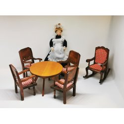 Rundt bord til dukkehus scala 1:12 (gammel)