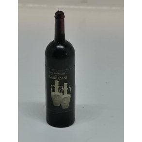 Rdvins flaske i plastik til dukkehus scala 1:12 (ny)