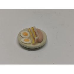 Tallerken med morgen mad (brugt)