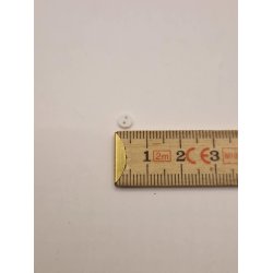 Knap 0,5 cm hvid, bl, sort (ny)