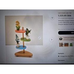 Blomster reol med blomster fra 1940/50erne (antik)