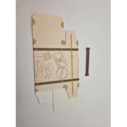 Kuffert eller gaveske i kraftig karton (fold selv) (ny)