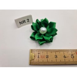 Rosette med perle (ny)  4 cm