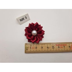 Rosette med perle (ny)  4 cm