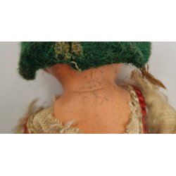 Antik tysk tyroler dukke i porceln fra ca 1930'erne. (Vintage) 7 cm