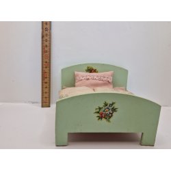 Dobbeltseng i tr inkl sengetj (vintage) Muligvis gammel Alwi