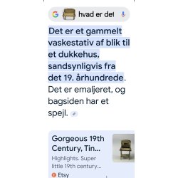 Vaskestativ fra det 1900 rhundrede i metal (antik)