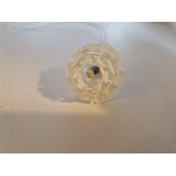 Loftlampe uden stik. "Koglen" i resin. Han bruges til 6 og 12 Volt (hndlavet)