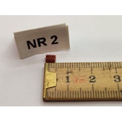 1 stk rdbrun mikro "lege" klods i resin (hndlavet)