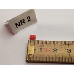 1 stk rosa mikro "lege" klods i resin (hndlavet)