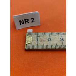 1 stk hvid mikro "lege" klods i resin (hndlavet)