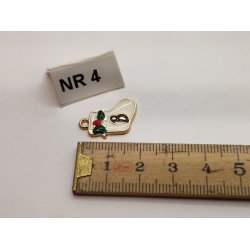 Juletrs pynt/smykke vedhng i metal (nyt)