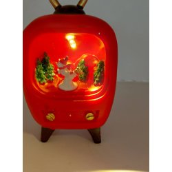 Jule tv i resin med led lys (nyt)