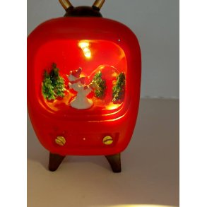 Jule tv i resin med led lys (nyt)