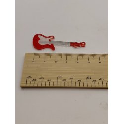 1 stk flad el guitar (ny) 1:16/1:18 M�l 5,2 x 1,5 x 0,2 cm