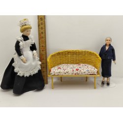 Sofa i flet (h�ndlavet) 1:12