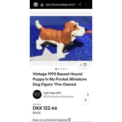 Basset hund i plastik (vintage)