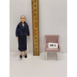 Spisebordsstol. Lundby (brugt) 1:16/1:18