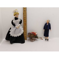 Lille vogn med blomster dekoration (brugt/som ny)