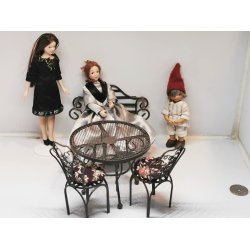 Reutter havestole i metal til dukkehus scala 1:12 (ny)