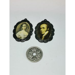 Billede i metal ramme (gammel)