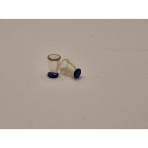 2 glas med bl fod (brugt)