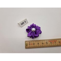 Rosette med perle (ny)  4 cm