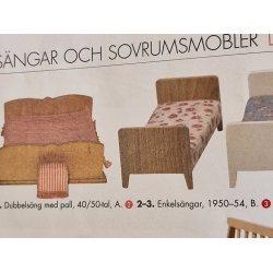 Seng i tr inkl sengetj (vintage) fra 1950erne