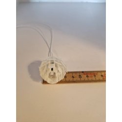 Loftlampe uden stik. "Koglen" i resin. Han bruges til 6 og 12 Volt (hndlavet)