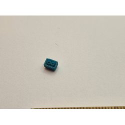 1 stk bl mikro "lege" klods i resin (hndlavet)