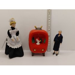 Jule tv i resin med led lys (nyt)