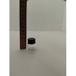 1 stk Stor krukke i glas med metal l�g (ny)