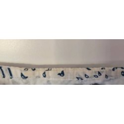 Hvid kjole med bl�t m�nster str 52 (brugt) M�rke: Pas 