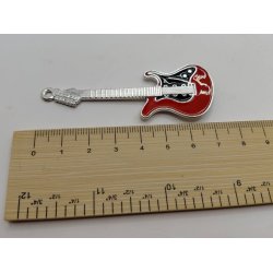 1 stk flad el guitar med magnet bag p� (ny)
