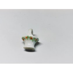 Kurv i porceln med blomster (brugt)