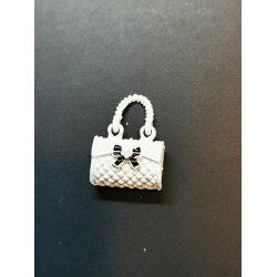 Hndtaske hvid i metal (ny)