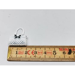 Hndtaske hvid i metal (ny)