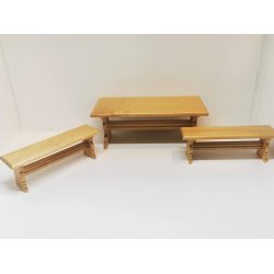 Bord med 2 bnke (nyt)