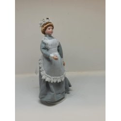 Stuepige i gr kjole inkl stativ (ny)