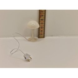 Bordlampe "a la Verner Panton" i plastik til dukkehus scala 1:12 (hndlavet) 