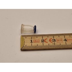 2 glas med bl fod (brugt)